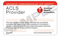 AHA ACLS Provider Card - All Care Health Services of Orlando, Florida